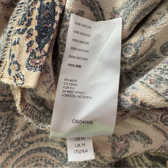 Anthropologie Paisley Harem Balloon Pants High Rise Elastic Hem Size Medium - Picture 12 of 13